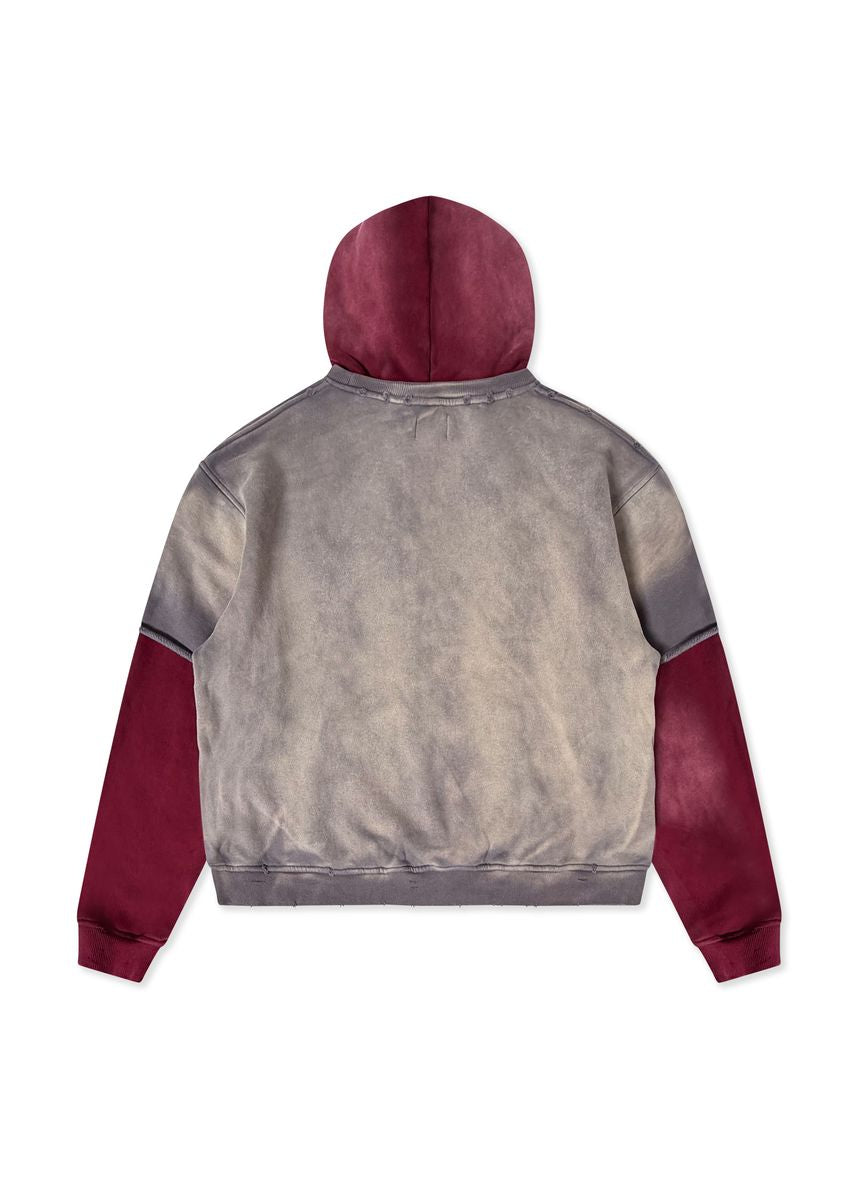DIET STARTS MONDAY: DOUBLE LAYER HOODIE - WASHED