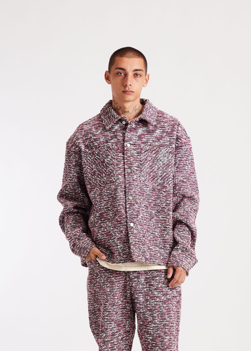DIET STARTS MONDAY: TWEED JACKET MULTI PINK