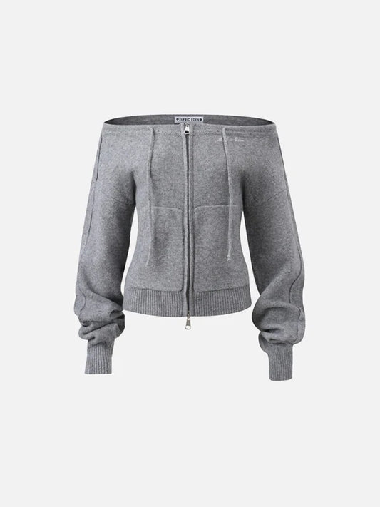 AELFRIC EDEN:   OFF-THE SHOULDER CARDIGAN