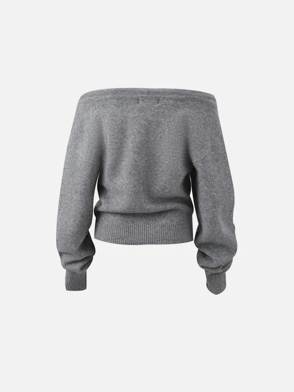 AELFRIC EDEN:   OFF-THE SHOULDER CARDIGAN