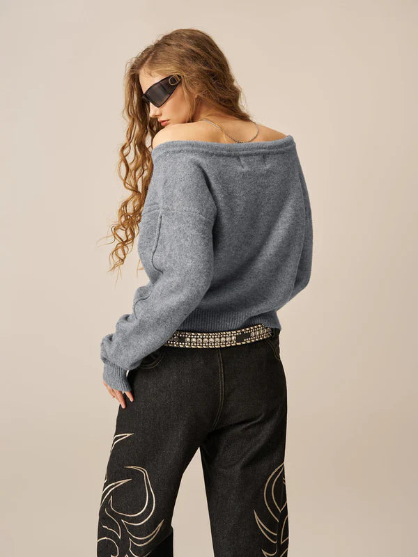 AELFRIC EDEN:   OFF-THE SHOULDER CARDIGAN
