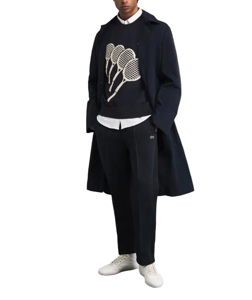 LACOSTE: RACKET JACQUARD SWEATER VEST