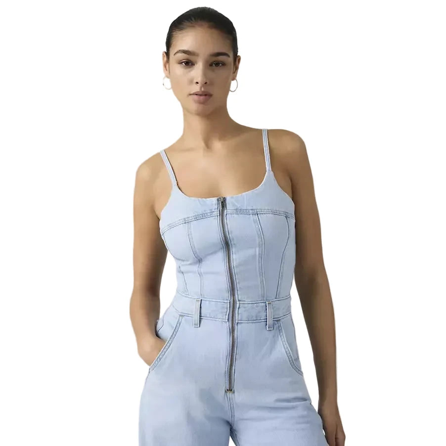 LEVIS: BUSTIER JUMPSUIT - LT WASH