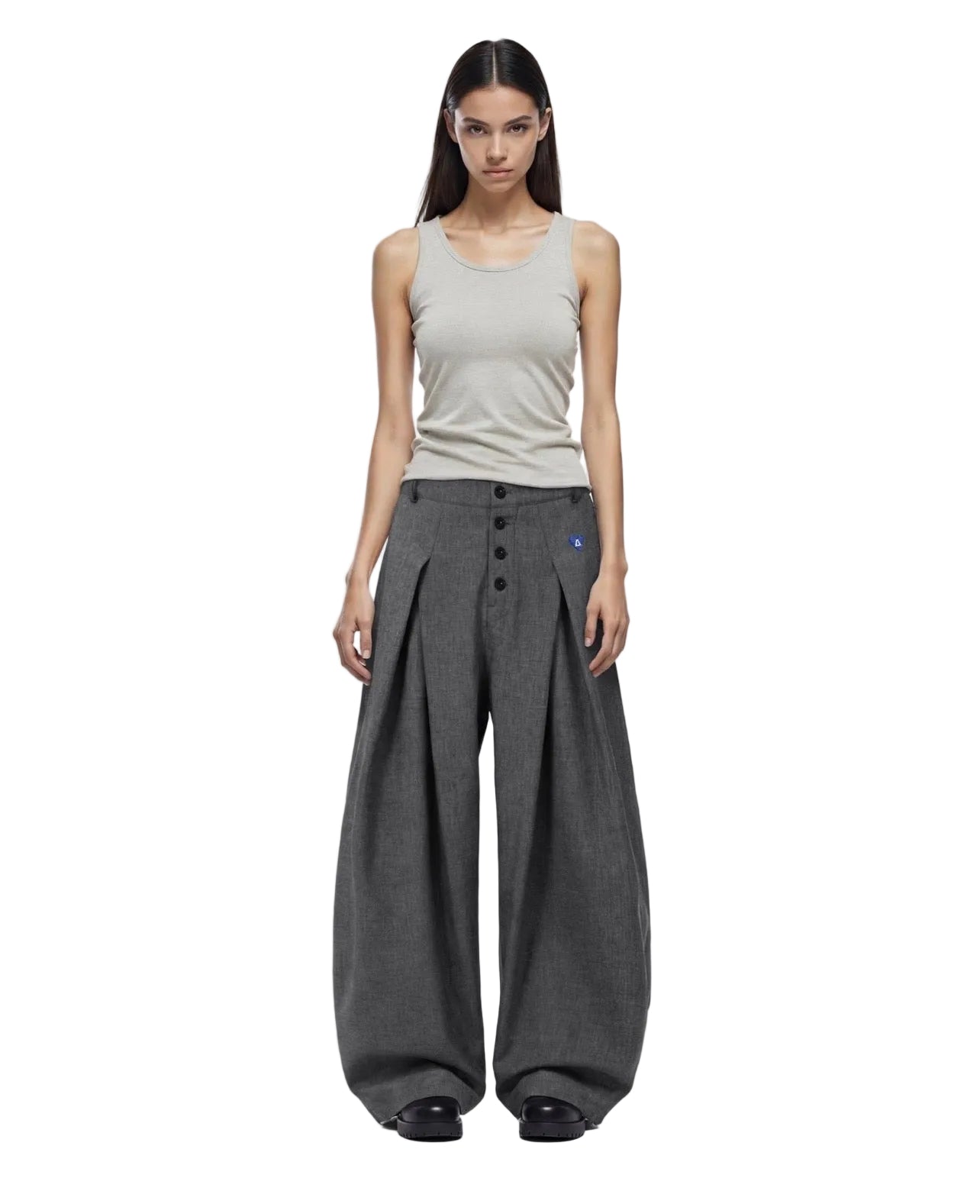 AELFRIC EDEN: PLEATED BAGGY BARREL PANTS