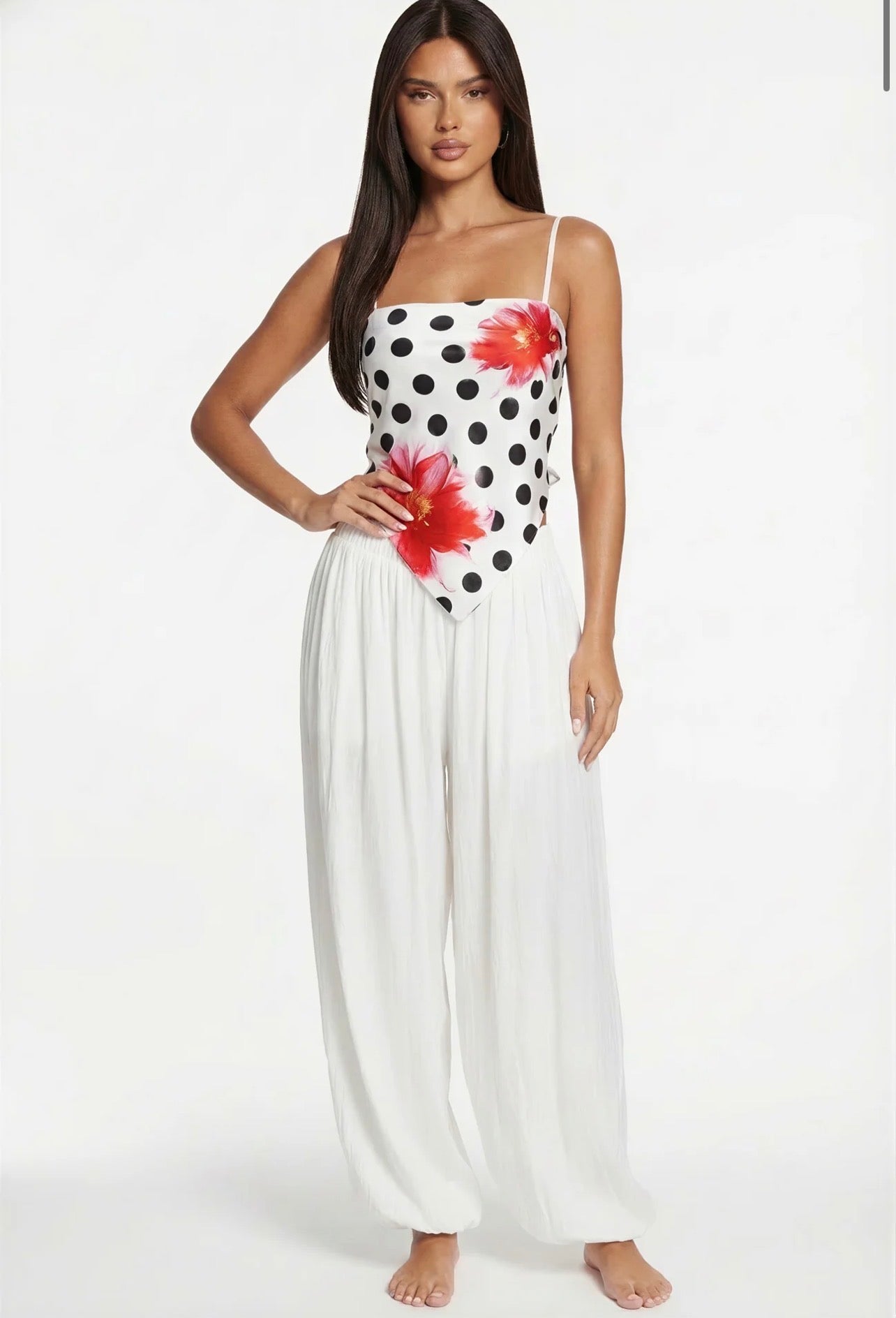 8586: HARLEM STRETCH WAISTBAND BALLOON PANTS