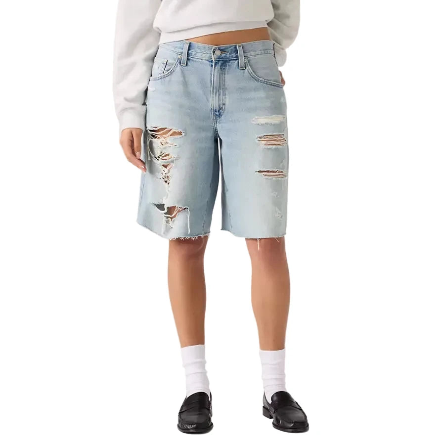 LEVIS: BAGGY DAD JORTS LIGHT WASH