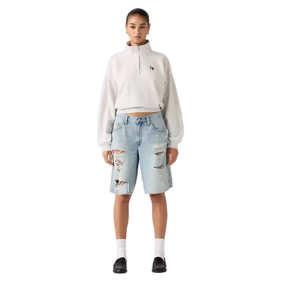 LEVIS: BAGGY DAD JORTS LIGHT WASH