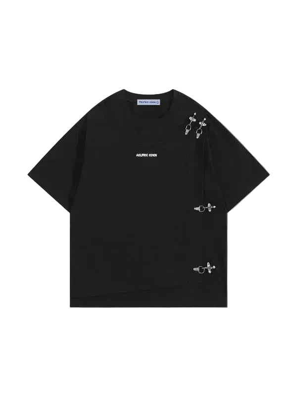 AELFRIC EDEN: BOXY METAL BUTTON TEE