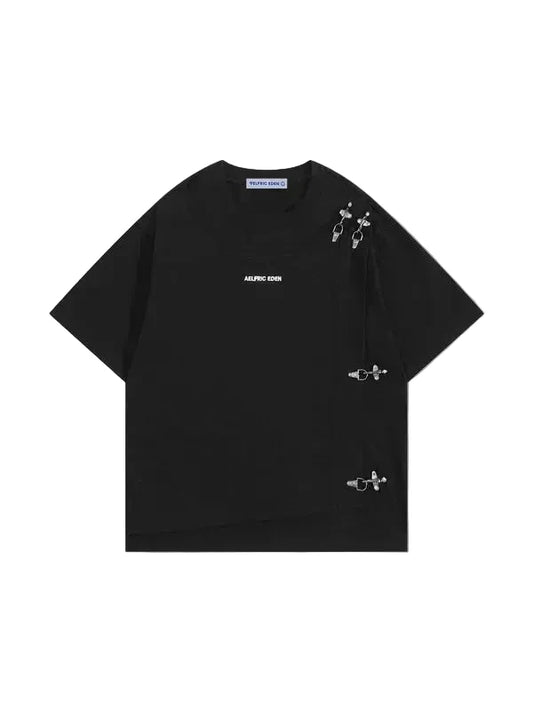AELFRIC EDEN: BOXY METAL BUTTON TEE