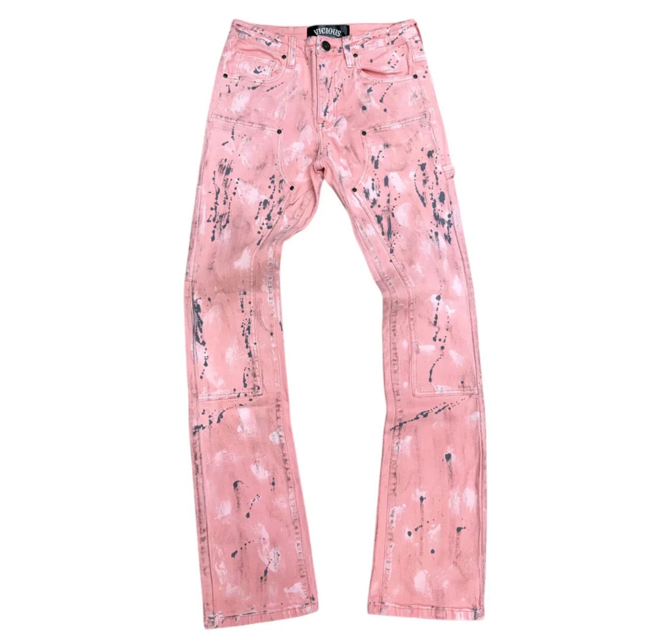 VICIOUS DENIM: CARPENTER SPLASH FLARE DENIM