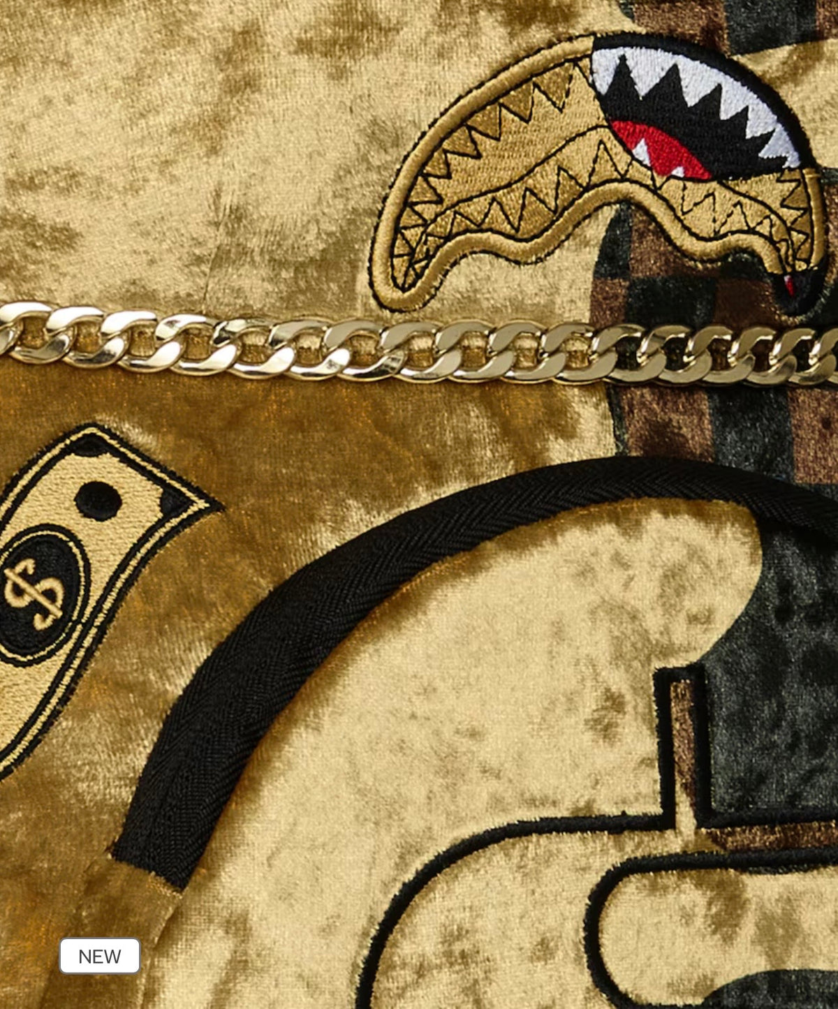 SPRAYGROUND: GOLD DRIP MONEYBEAR BACKPACK