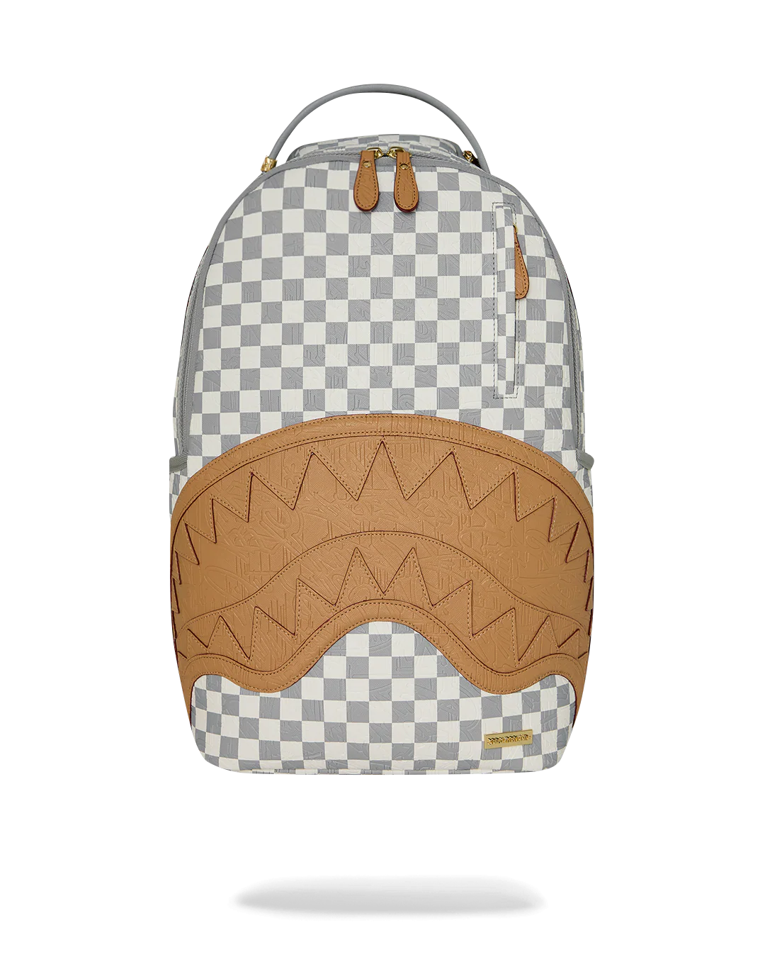 SPRAYGROUND: CREAM EMBOSSED CHECK BACKPACK
