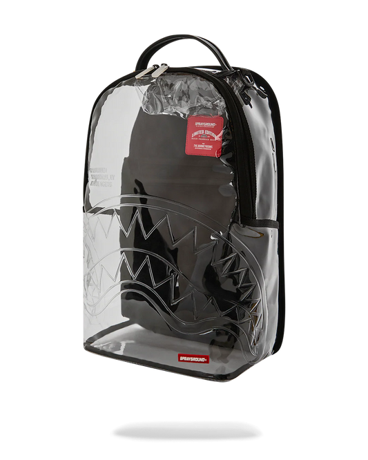 SPRAYGROUND: GUN METAL CLEAR BACKPACK