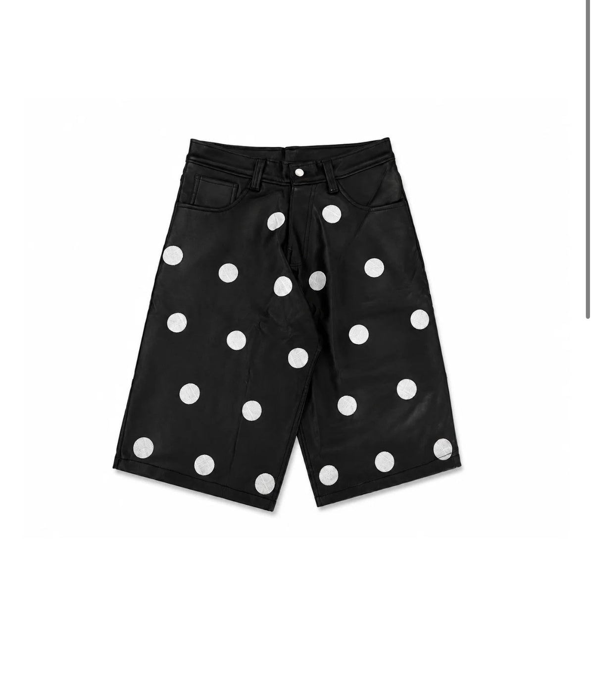 8586 POLKA DOT LEATHER SHORT