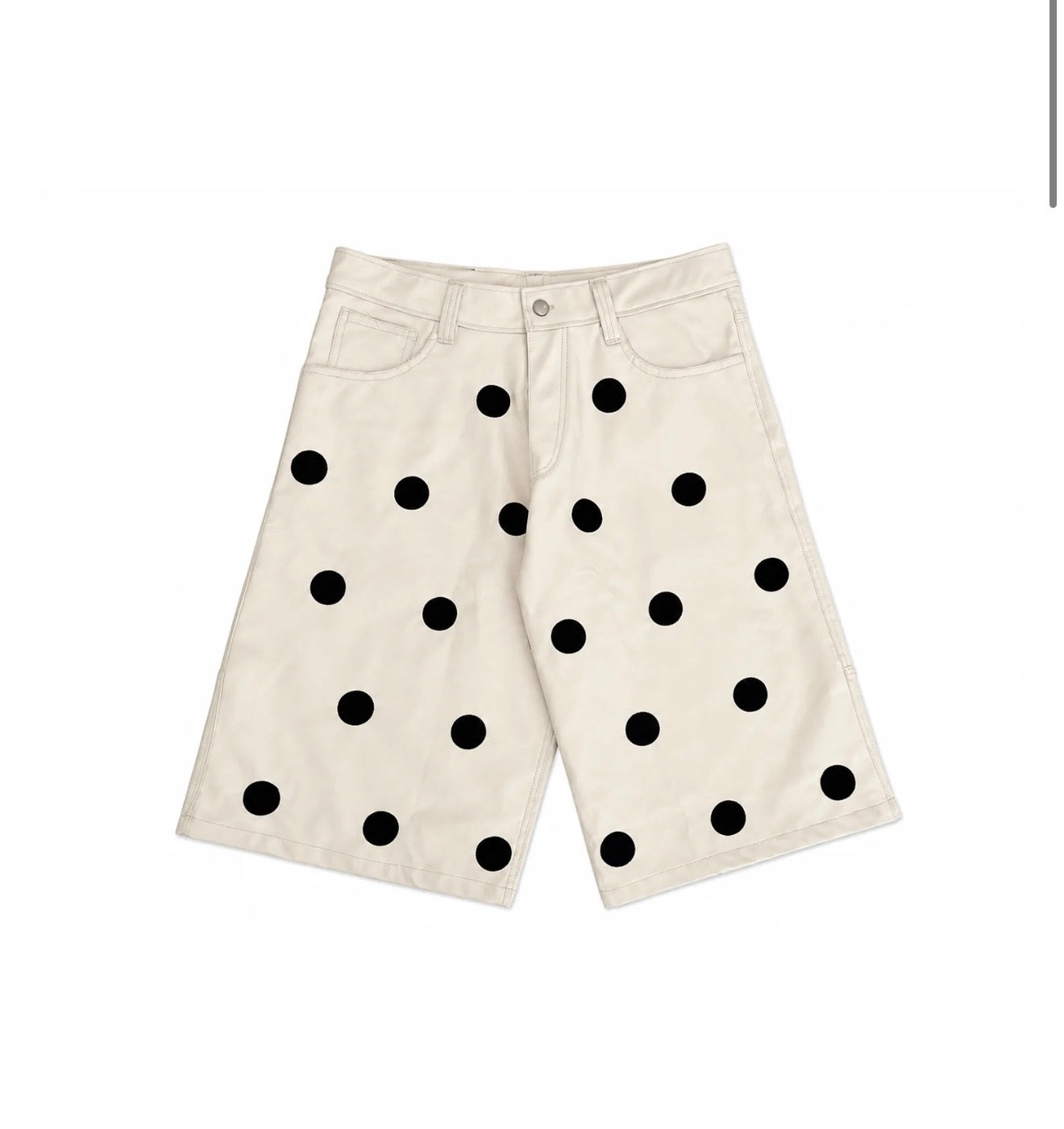 8586 POLKA DOT LEATHER SHORT