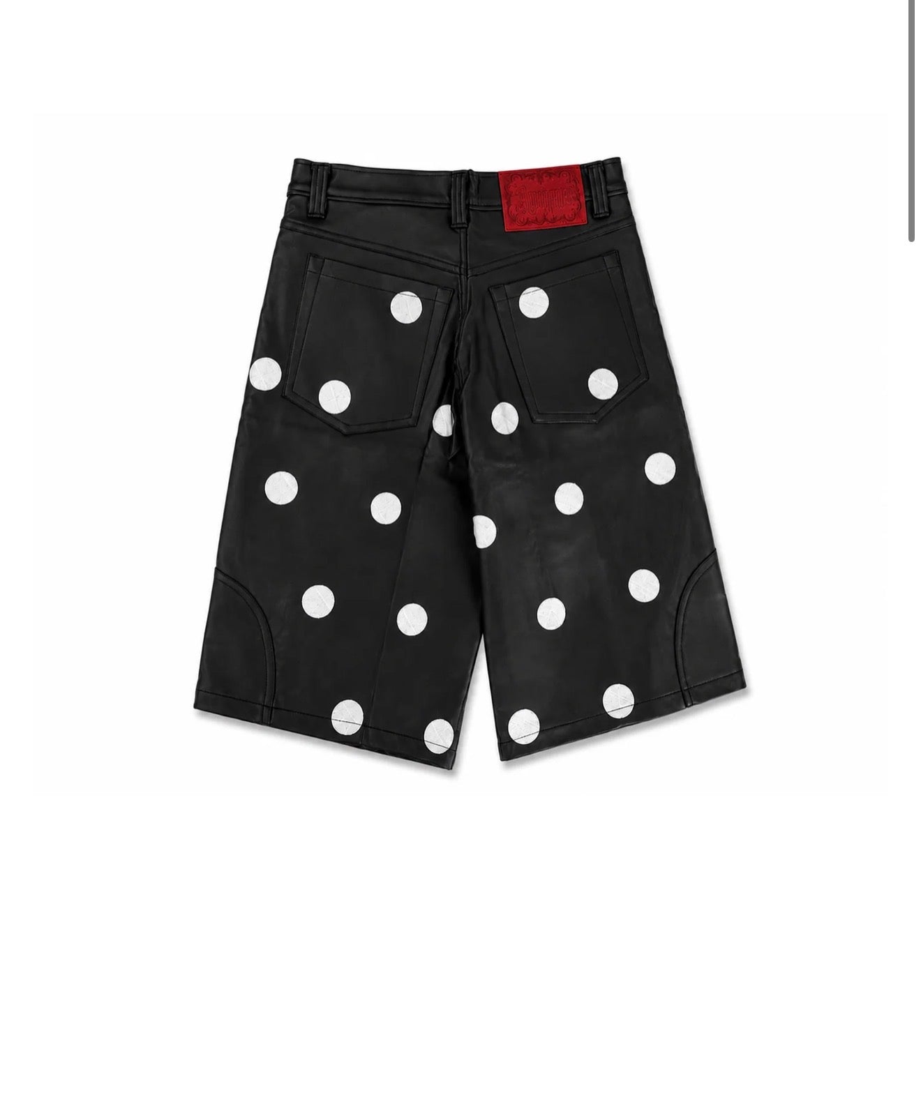 8586 POLKA DOT LEATHER SHORT