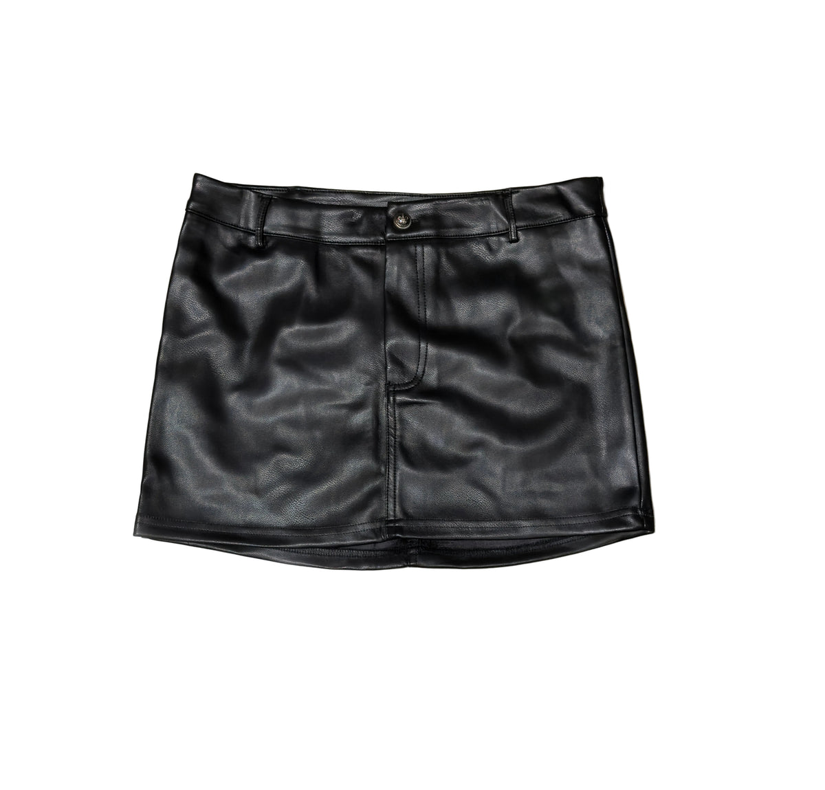 NO VACANCY FAUX LEATHER SKIRT