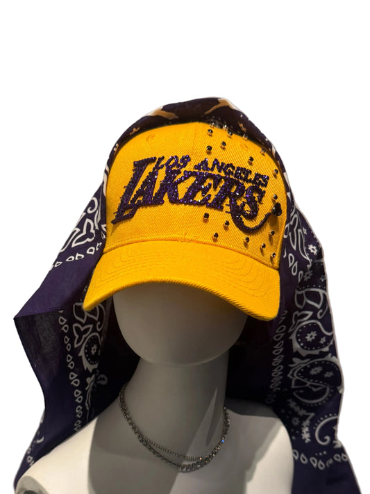 THE BEDAZZLED CAP: LAKERS YELLOW