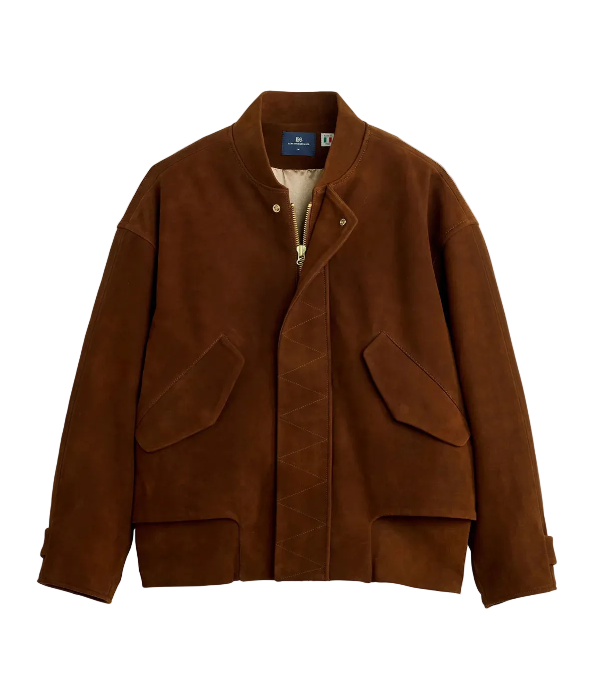 LEVI'S SUEDE BOMBER JACKET TOFEE BROWN
