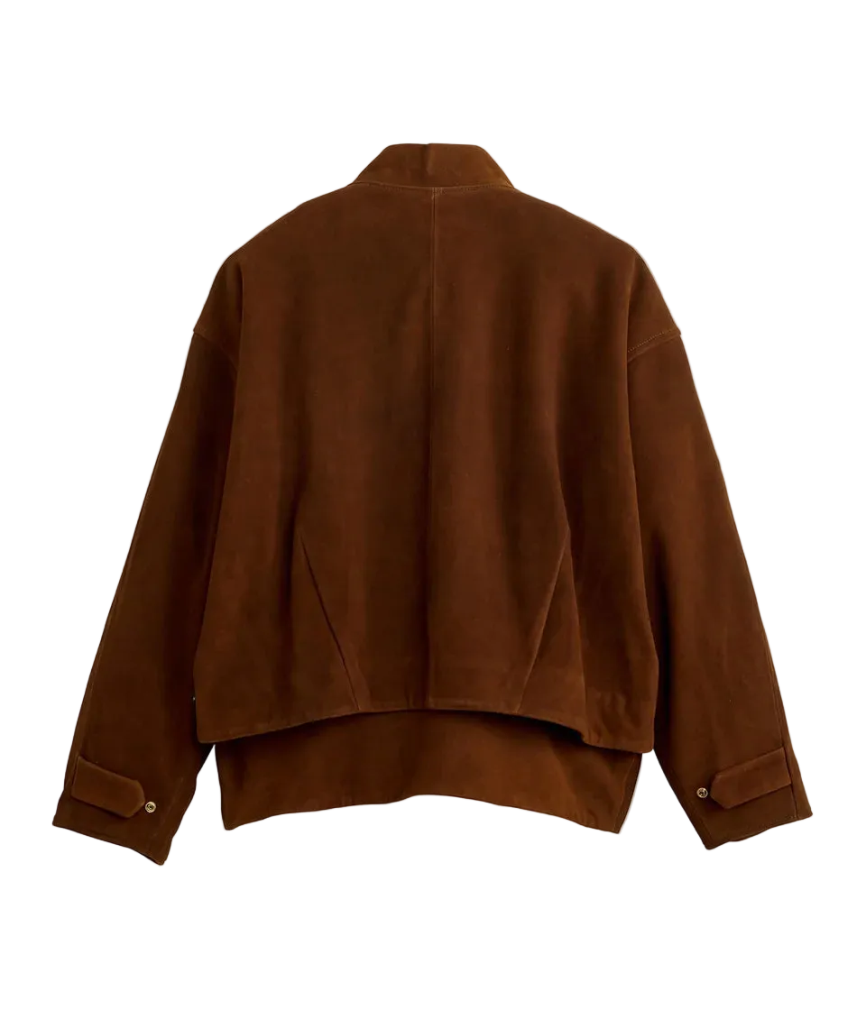 LEVI'S SUEDE BOMBER JACKET TOFEE BROWN