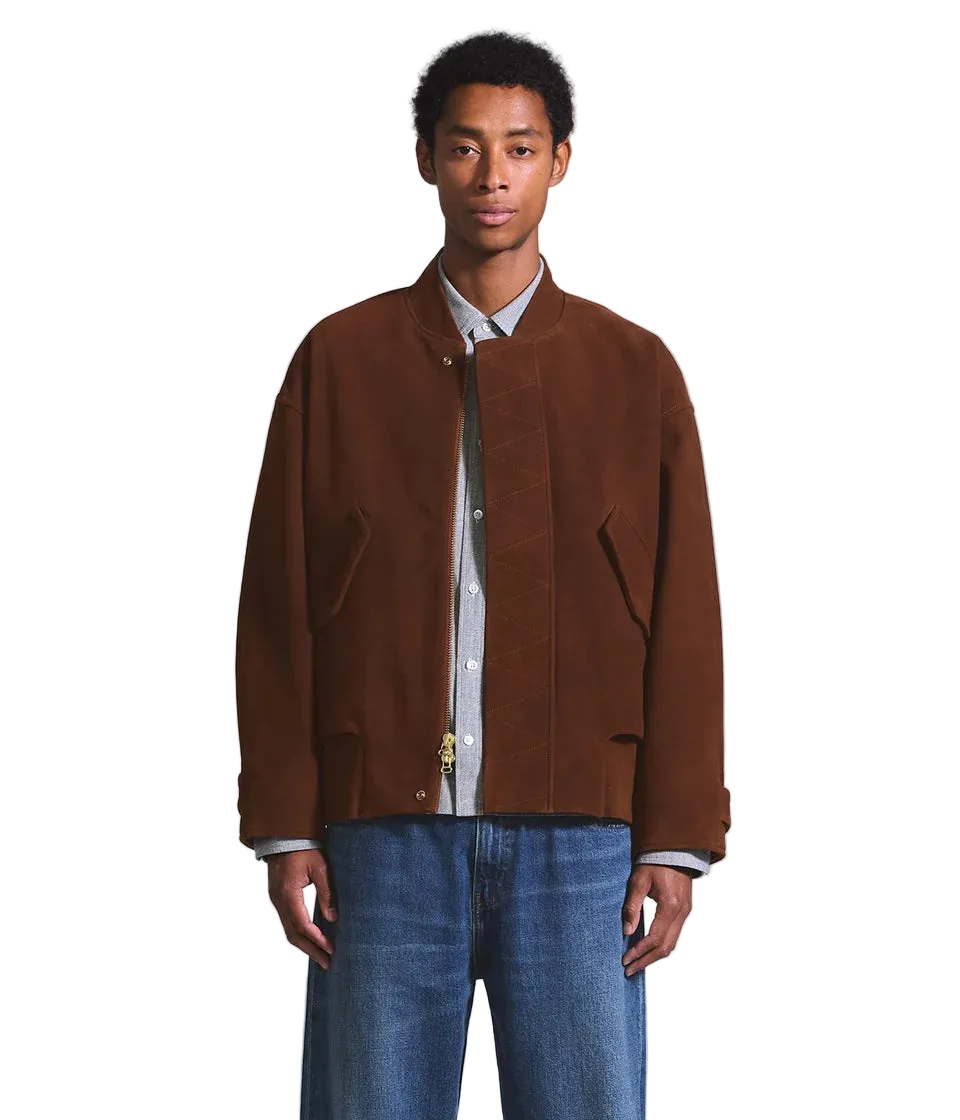 LEVI'S SUEDE BOMBER JACKET TOFEE BROWN