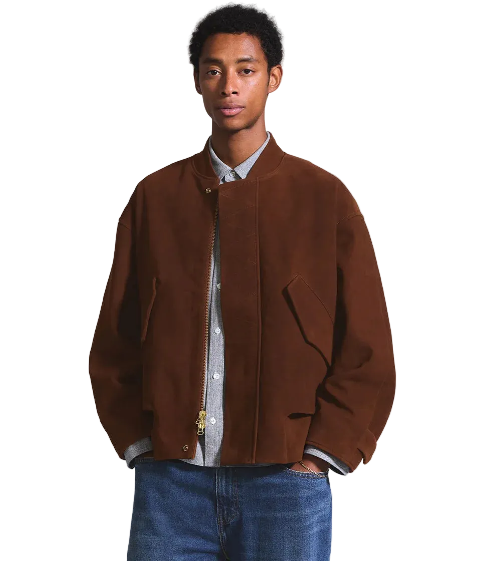 LEVI'S SUEDE BOMBER JACKET TOFEE BROWN