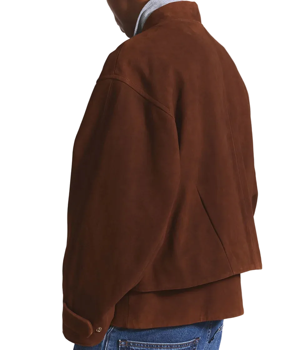 LEVI'S SUEDE BOMBER JACKET TOFEE BROWN