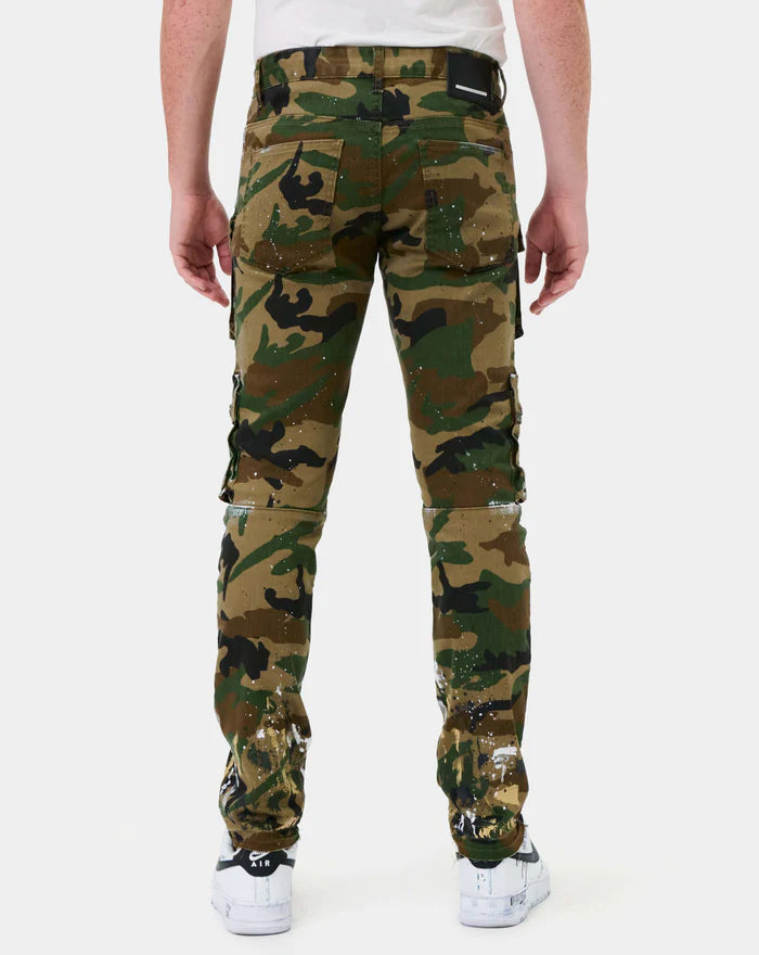 MENS CAMOUFLAGE SLIM FIT PANTS - 8586