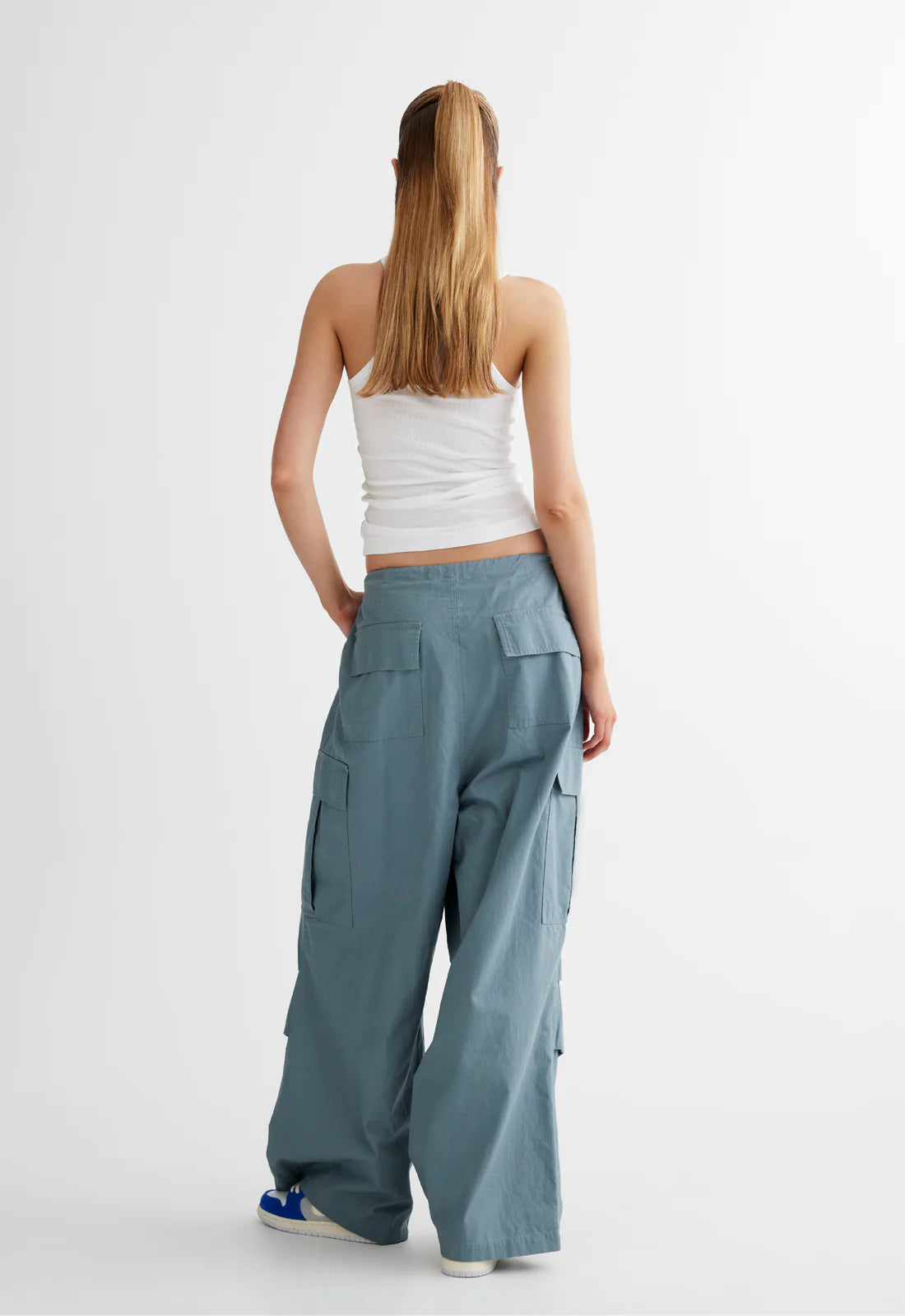 LIONESS: SlateUtility Pants (back view on model)