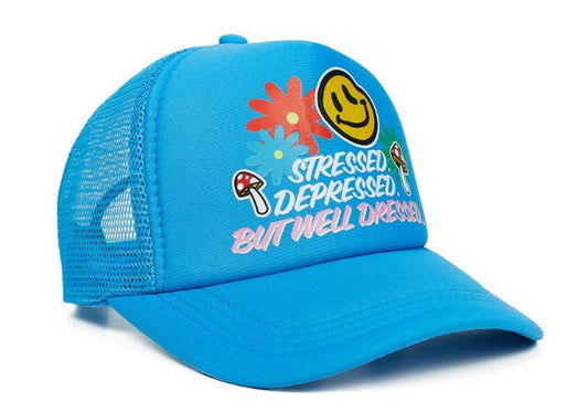 REASON: Stressed Depressed But Well Dressed Trucker Hat
