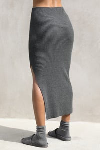 JOAH BROWN: SIDE SLIT MIDI SKIRT