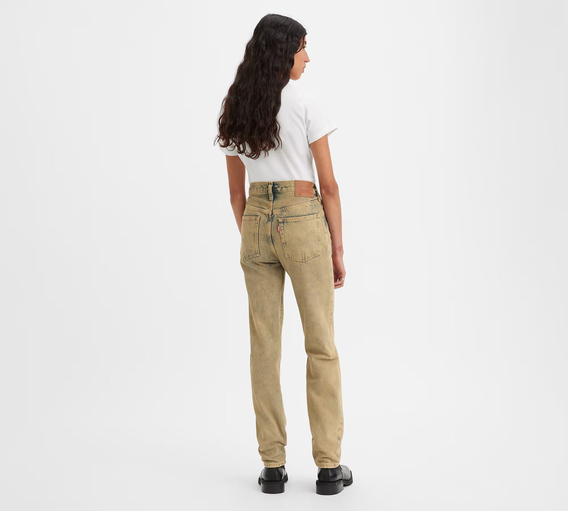 LEVI’S: 501 CLOUDY KHAKI JEANS (back view)