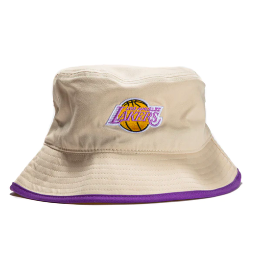 MITCHELL & NESS: LA LAKERS CREAM BUCKET HAT