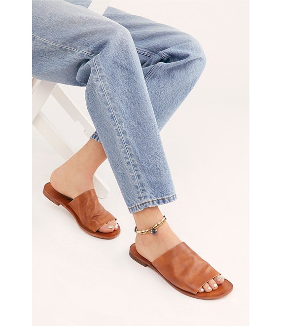 FREE PEOPLE WOMENS BROWN LEATHER VICENTE SHOES - 8586