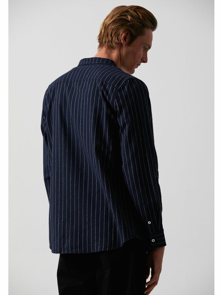 BANKS JOURNAL MENS PINSTRIPE LONG SLEEVE BUTTON UP SHIRT - 8586