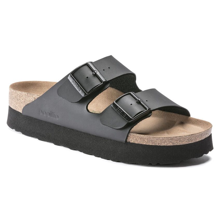 birkenstock arizona platform vegan sandals black - 8586