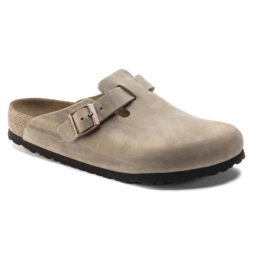 BIRKENSTOCK: BOSTON TOBACCO OILED LEATHER CLOG - 8586