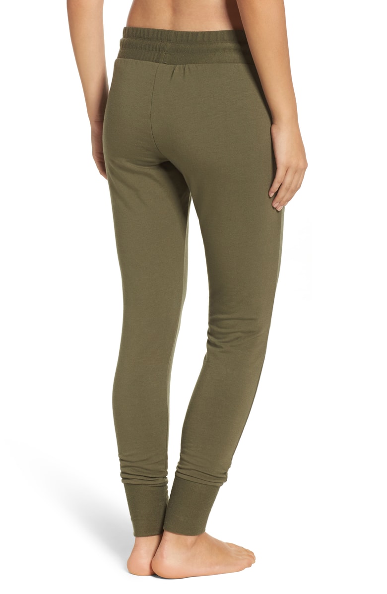 FREE PEOPLE: SUNNY SKINNY SWEATPANTS ARMY GREEN - 85 86 eightyfiveightysix