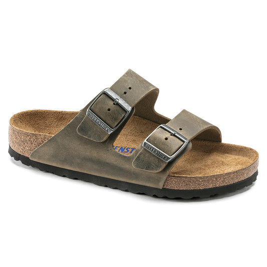 BIRKENSTOCK ARIZONA FADED KHAKI OILED LEATHER SANDAL -8586