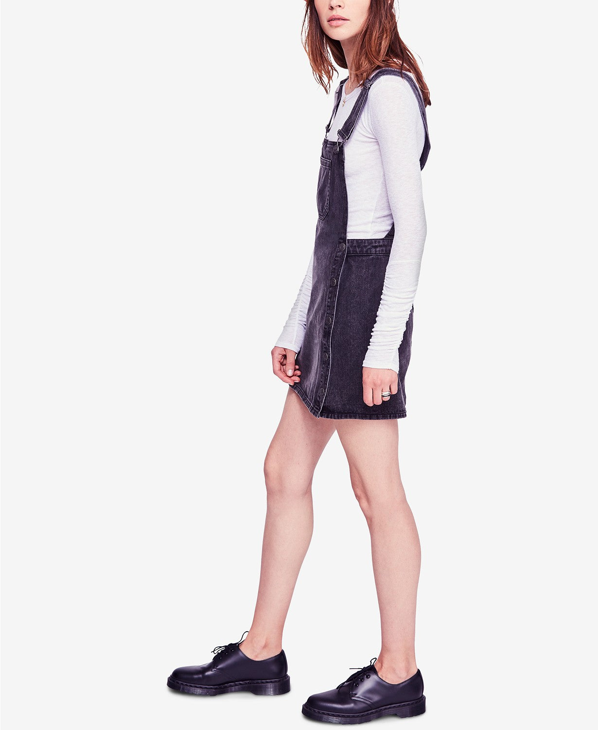 FREE PEOPLE: LOUISE BLACK DENIM SKIRTALL - 85 86 eightyfiveightysix