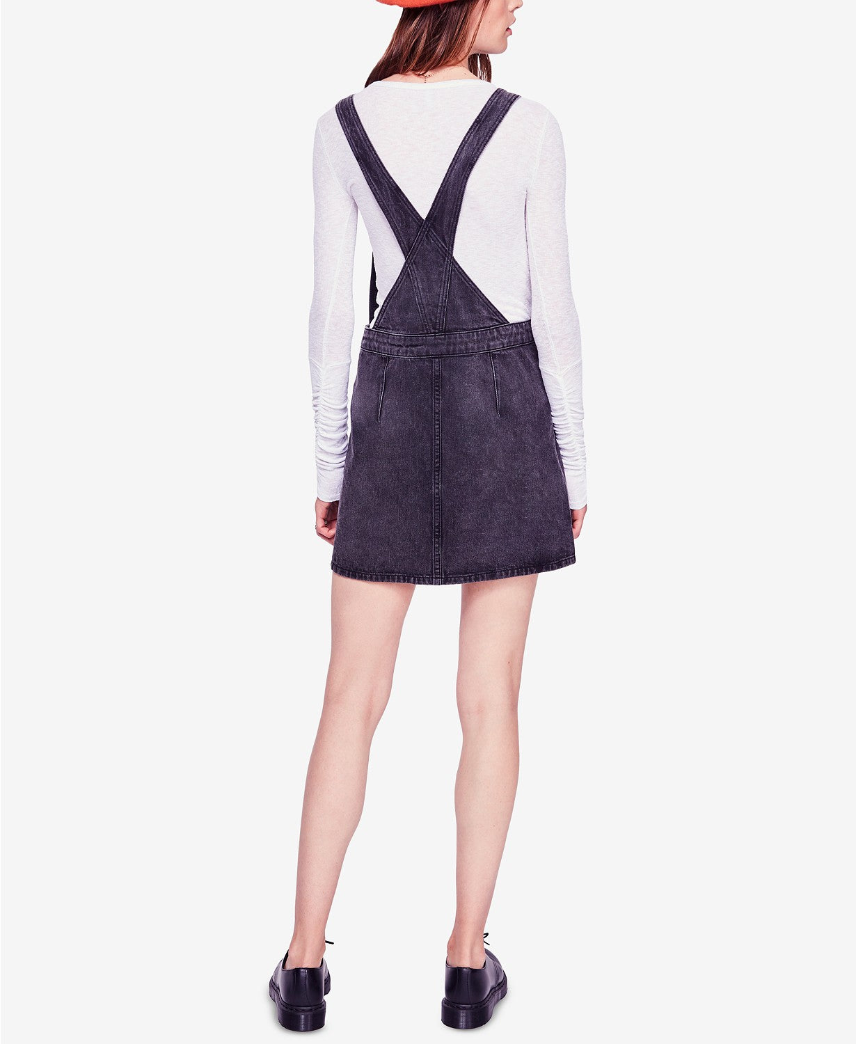FREE PEOPLE: LOUISE BLACK DENIM SKIRTALL - 85 86 eightyfiveightysix