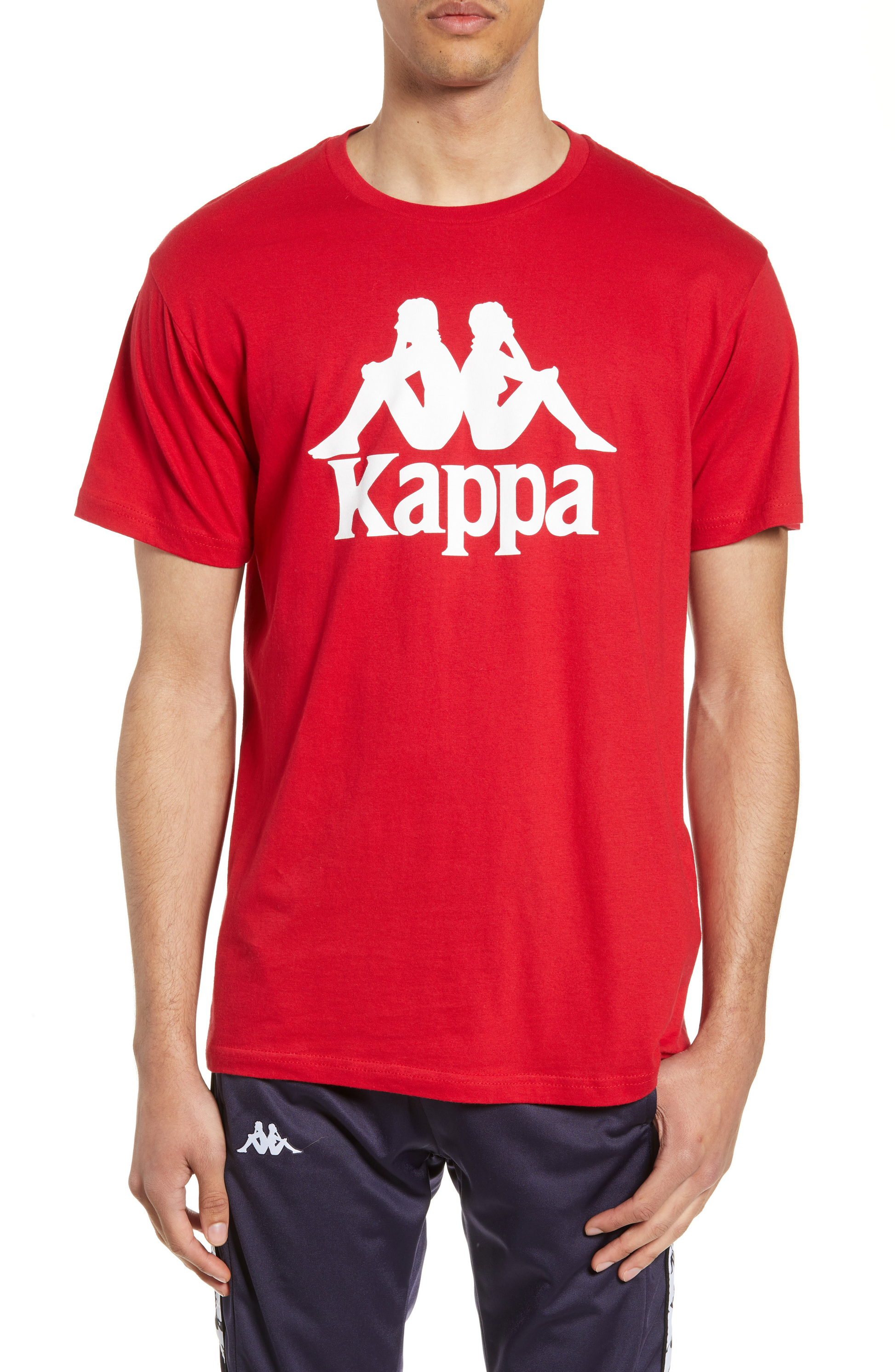 kappa mens red estessi graphic tee - 8586