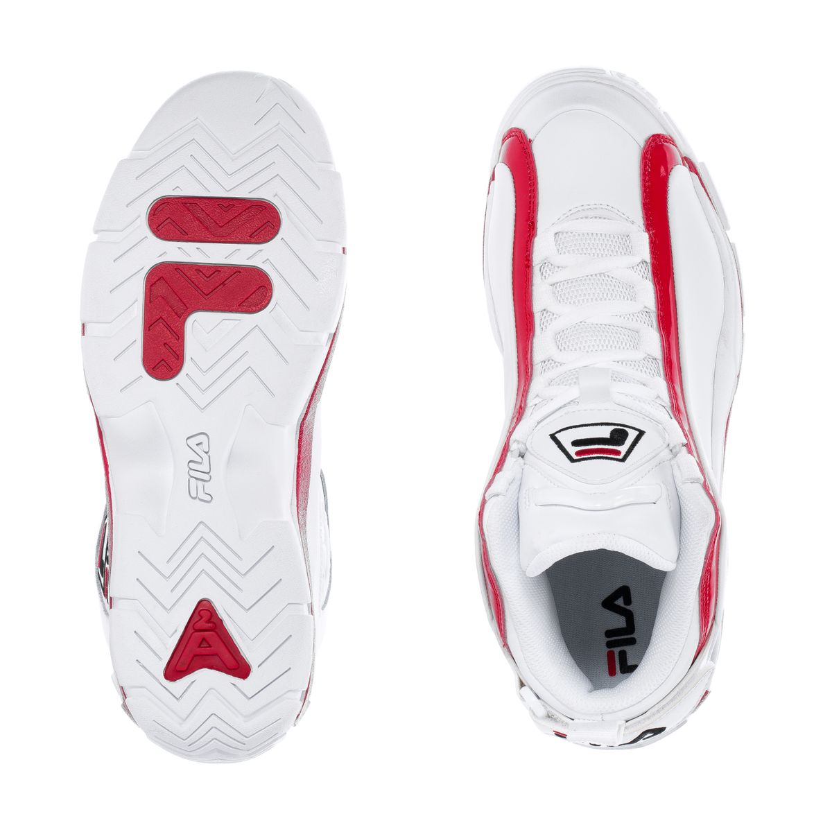 FILA WHITE RED GRANT HILL 2 MENS SHOES - 8586