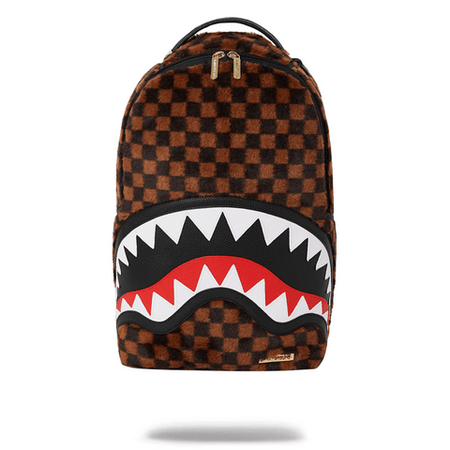 SPRAYGROUND Fur Sharks in Paris Checkered Backpack 85 86