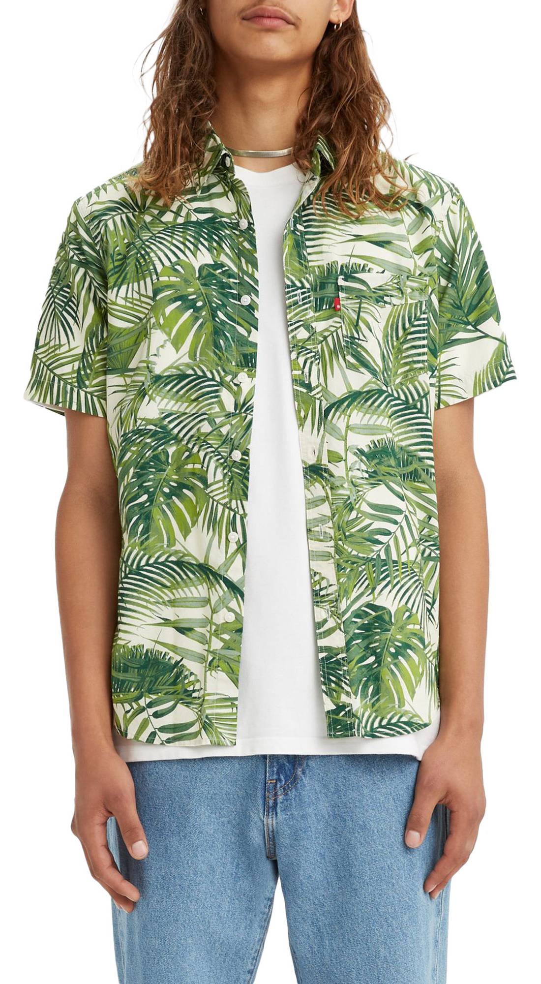 levis premium tropical fern button up shirt - 8586