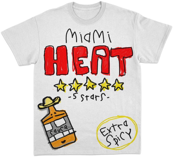 AFTER SCHOOL SPECIAL MIAMI HEAT WHITE T-SHIRT - 8586