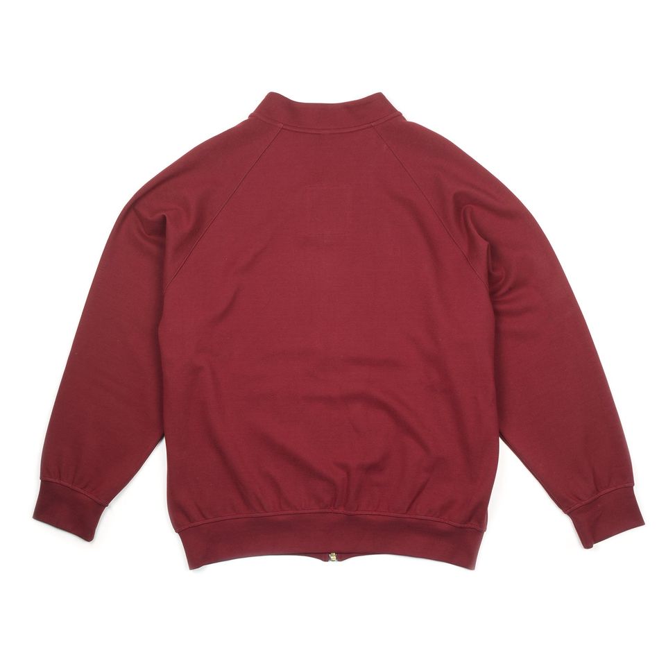 ALPHASTYLE BURGUNDY CAMDEN ZIP UP TRACK JACKET -8586