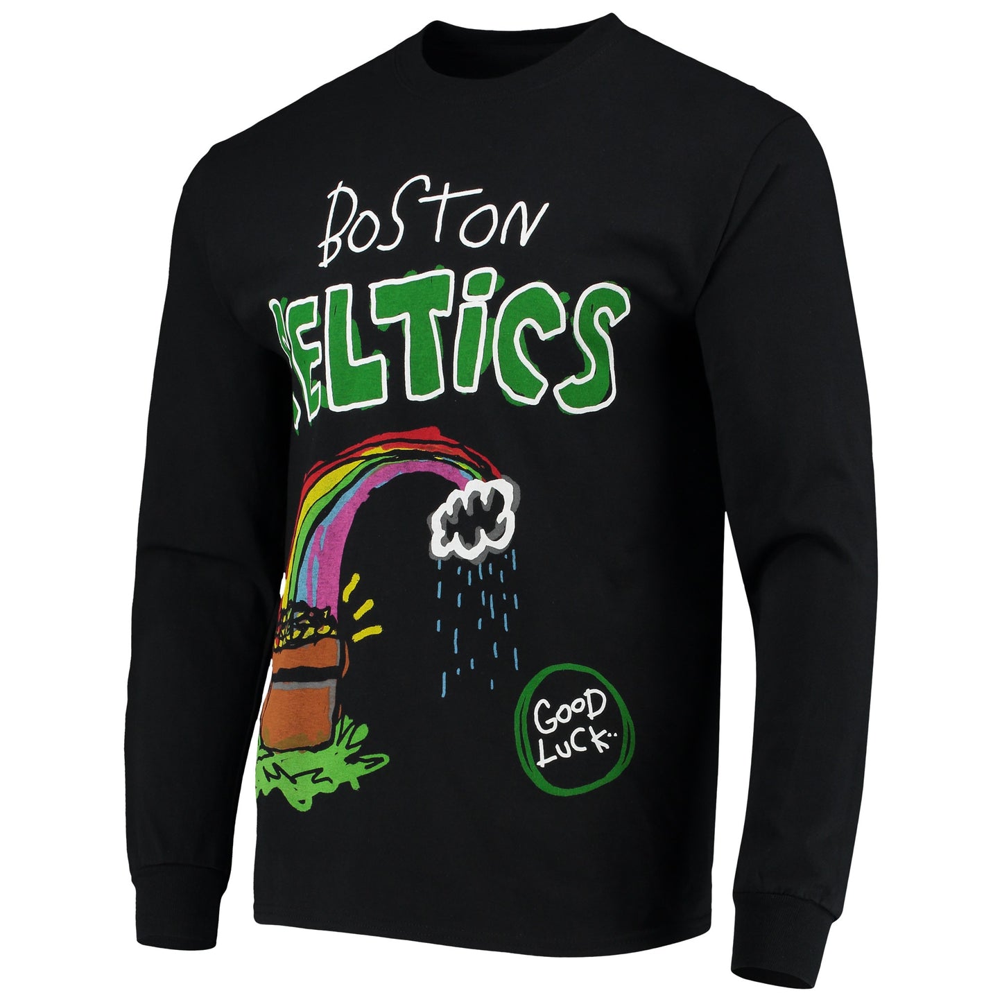 AFTER SCHOOL SPECIAL BLACK BOSTON CELTICS LONG SLEEVE T-SHIRT - 8586