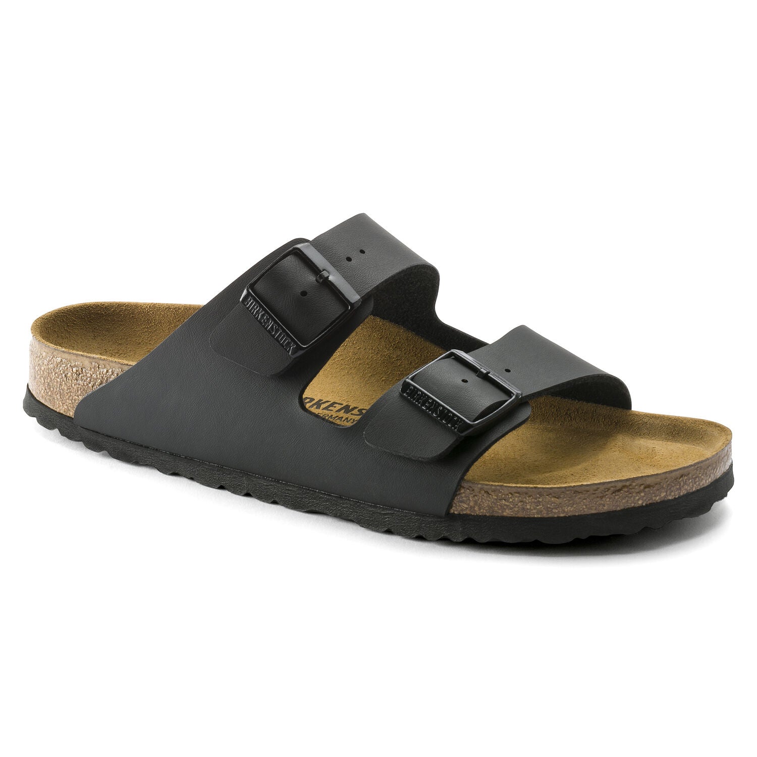 BIRKENSTOCK WOMEN'S BLACK ARIZONA LEATHER SANDALS - 8586