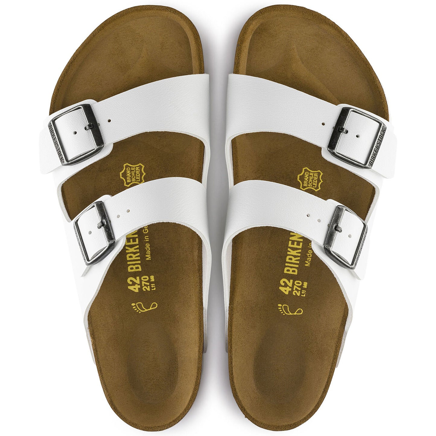 Birkenstock women's Arizona birko-flor sandal white - 8586